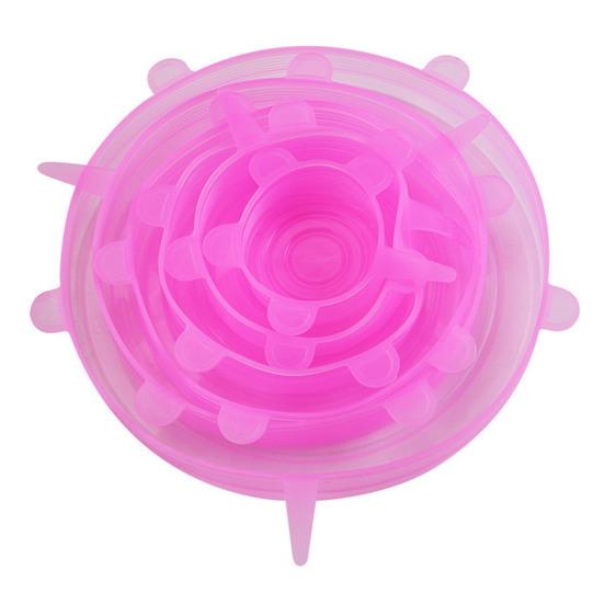 6 шт. силиконовые крышки для пищевых продуктов, крышки для чаш, кухонные гаджеты, высокая стабильность, пыленепроницаемость, свежесть, пищевой класс, многофункциональные, гибкие