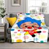 Happy Plim Friends Blanket Flannel Blanket for bed, sofa, Camping, Hiking, Picnic Essentials, gift for family Fan gifts