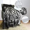 White Tiger Throw Thin Blanket Animals Printed Lightweight for Couch Home Decor Gift for Lion Tiger Elk Bears Dogs Cats Lovers