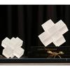 Minimalism Cross Crystal Ornaments Transparent Geometric Square Crystal Statue Desk Decoration Frosted Glass Crafts Sculpture