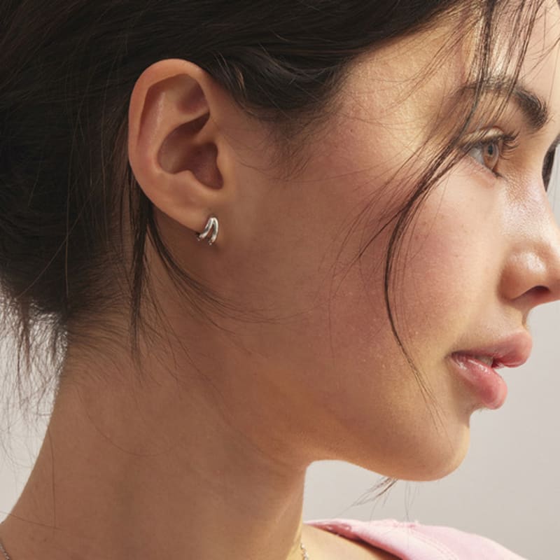 eenie beenie two-line one-touch earrings ENJ24EW016,ENJ24EP017,ENJ24EY018