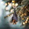 Bat Christmas Ornament Gothic Hanging Bat Tree Decoration Realistic Upside-Down Bat Christmas Tree Ornament for Holiday Home Decor