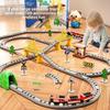 With Box Train Toys Set Plastic Kids Electricity Track Rail Car Toys