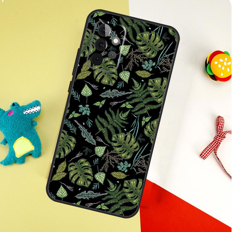 Тропические листья Монстеры для Samsung Galaxy A05 A06 A16 A54 A34 A14 A55 A35 A15 A53 A33 A13 A22 A32 A52 Чехол для телефона