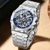 Fashion Men Mechanical Watches Big Dial Automatic Stainless Steel Business Dress Wristwatch for Male