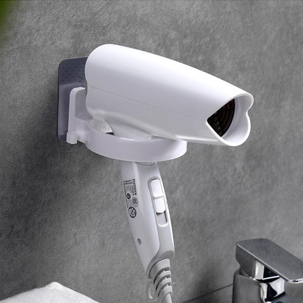 Простой настенный держатель для фена для ванной комнаты, настенный подвесной держатель, стойка для хранения, органайзер для фена для унитаза из АБС-пластика