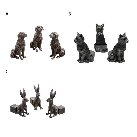 3Pcs Animal Planter Pot Feet Weatherproof Indoor Outdoor Dog Cat Rabbit Flowerpot Holder Riser Elevator Stand Resin Figurine Statue Sculpture
