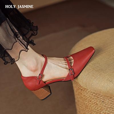 НОВЫЕ летние/весенние женские туфли с квадратным носком, босоножки на тонком каблуке, элегантные туфли на высоком каблуке из натуральной кожи для женщин, праздничная обувь