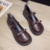Casual Loafers Retro Small Leather Shoes 2025 Spring and Summer New British College Style Platform Korean Version Single Shoes Women's Bow