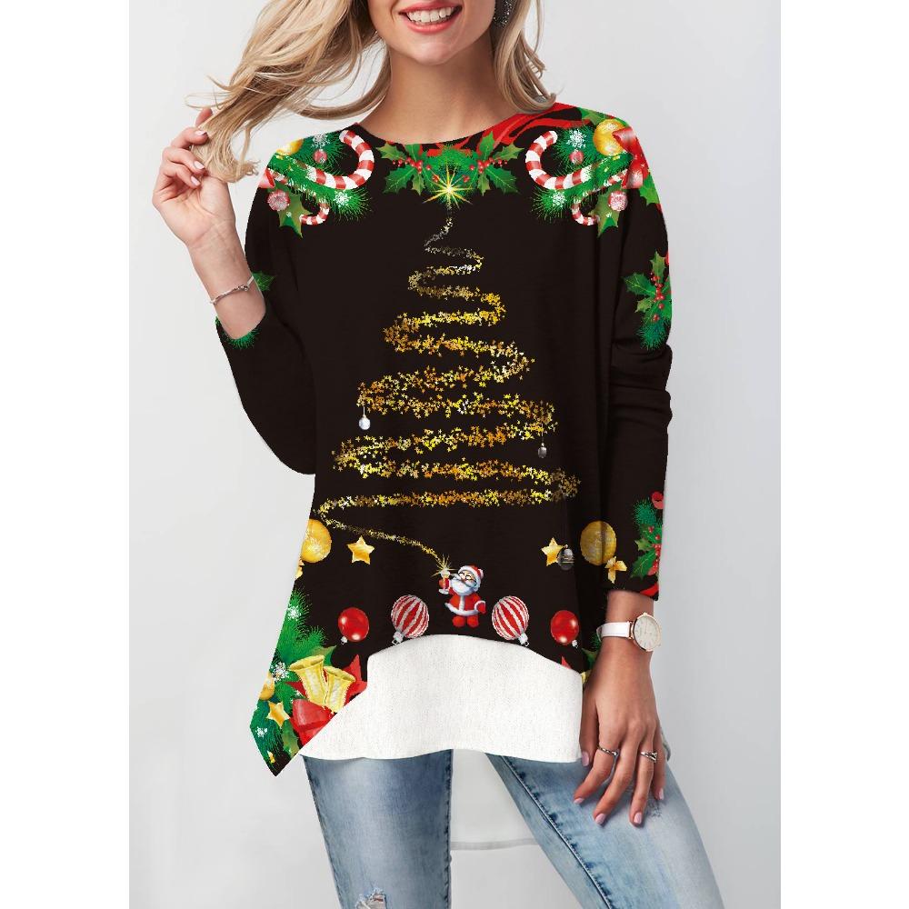 JPNTKY Женская мода повседневная осень-зима с длинным рукавом и круглым вырезом блузки и рубашки