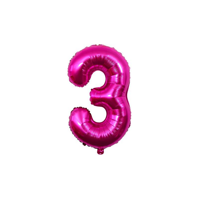 32-Inch US Number Birthday Party Balloons - Individual Aluminum Film