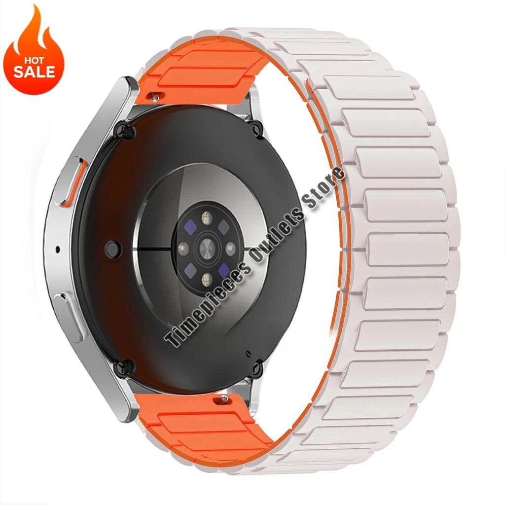 20MM 22MM Magnetic Silicone Strap for Samsung Galaxy Watch 7 FE 6 5 4 40/44mm Classic 5Pro Band for Huawei Watch 5 GT5 Pro 46MM