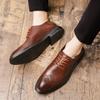 FashionMan Formal Shoes Men Leather Oxford Shoes For Men Italian Brogue Gents Dress Footwear Autumn Winter Men's Shoes Warm Comfortable