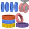 8PCS/Set Silicone Suitcase Wheels Protection Cover Trolley Box Casters Cover Luggage
