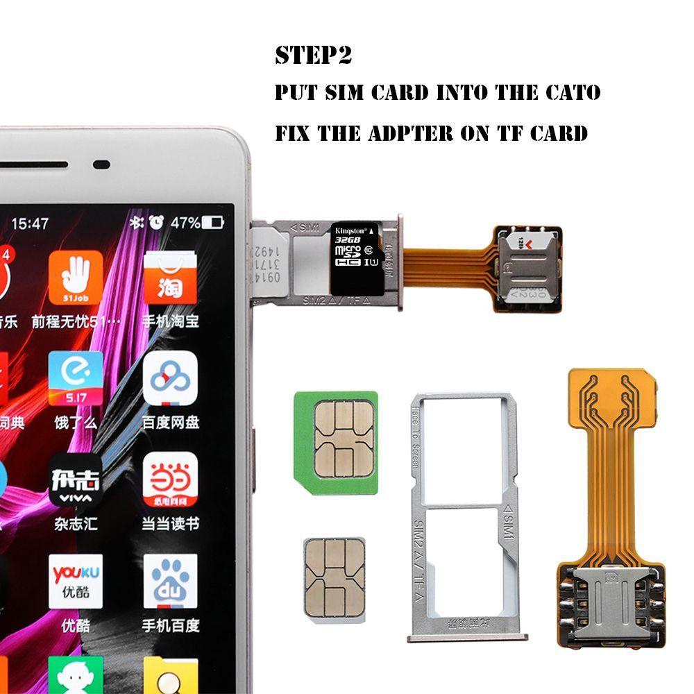 Универсальный для Micro SD Extender Nano Cato Android Phone TF Hybrid Sim Slot Dual SIM Card Adapter