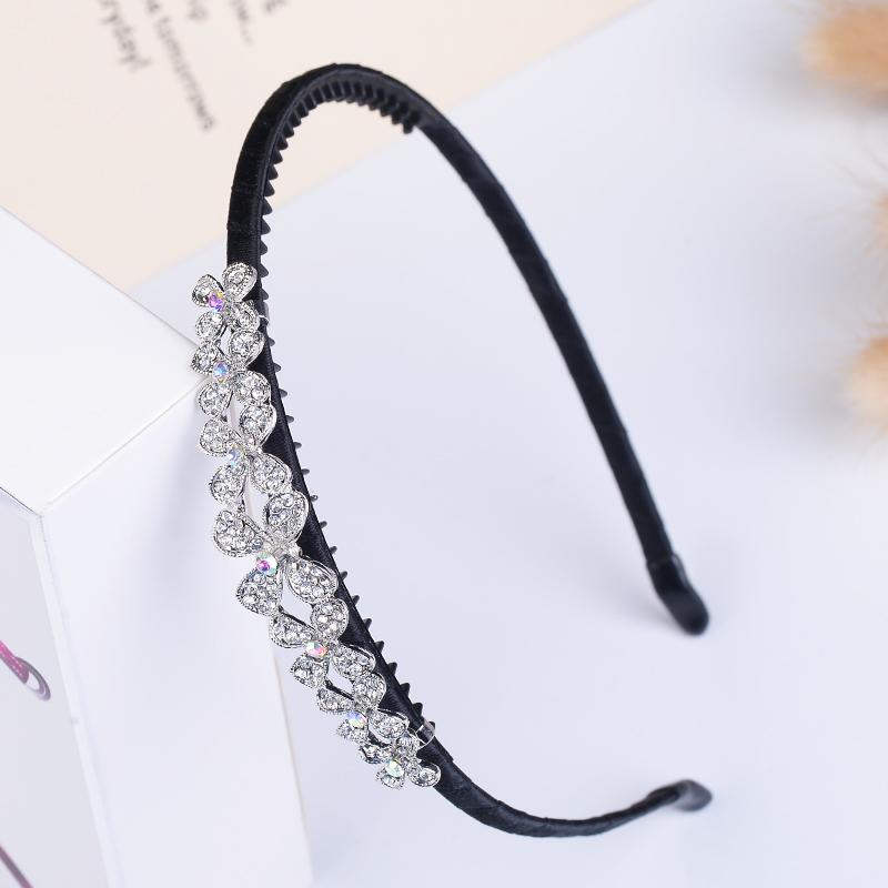 EASYA Новые Простые Ручной Работы Повязки на Голову с Бантиком-Бабочкой для Женщин и Девочек Модные Аксессуары для Волос с Кристаллами и Стразами в Виде Цветка Ювелирные Изделия