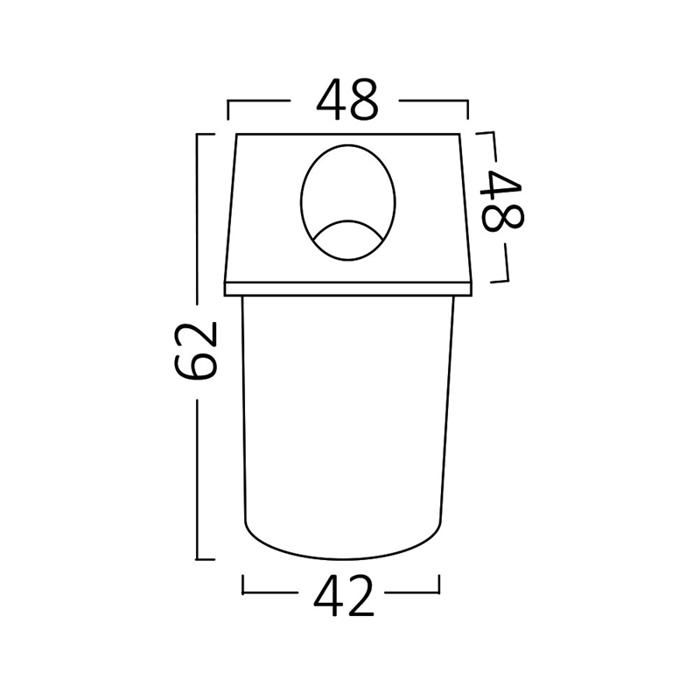 Mini spot LED mural BRAYTRON Vector-C - Blanc - 2W