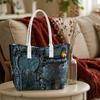 Gothic Cracked Mirror Pattern Tote Bag Casual Daily Shoulder Handbag