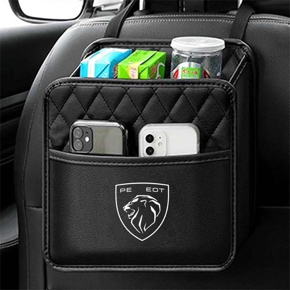 Car seat back storage bag foldable and hanging, suitable for Peugeot 206, 3008, 308, 307, 106, 407, 208, 207, 107, 2008, 508