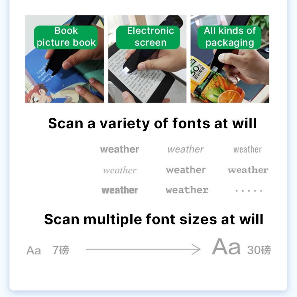 Портативная ручка-словарь-переводчик 1WAAC Hi-Fi динамик 2,8-дюймовый HD сенсорный экран сканирование текста чтение устройство-переводчик