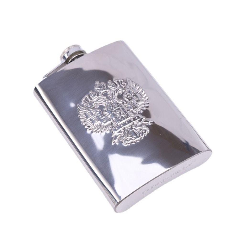 with Screw Cap Kettle Pot 304 Stainless Steel Liquor Pocket Portable Hip Flask