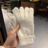 Women Winter Five Finger Gloves Women's Cold Resistant And Warm Riding Gloves Fashionable Solid Color Knitted Yarn Gloves