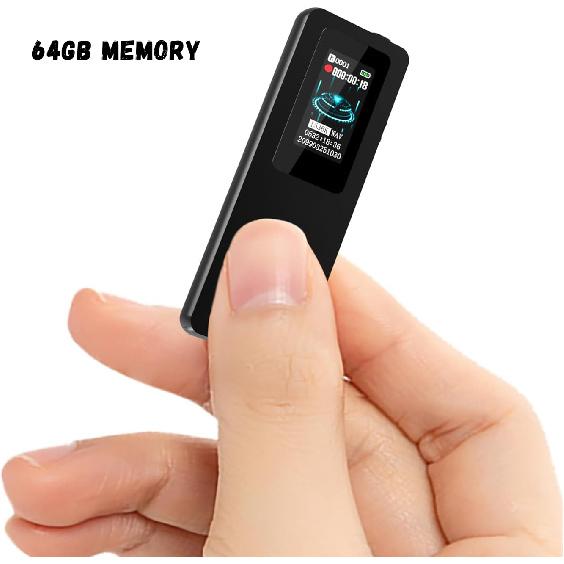 128GB Digital Voice Recorder, 3072Kbps Voice Activated Recorder with Playback, HD Noise Reduction for Lectures Interviews Meetings Classes