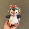 Kawaii Shy Penguin Plush Keyring Pendant Cartoon Cute Doll Keychain For Women Girls Backpack Charm Decoration Creative Gift