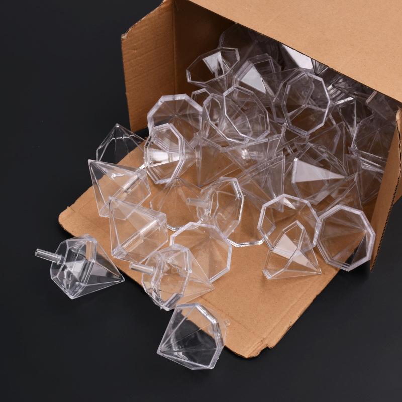 10 шт. прозрачная мини-коробка для шоколада, пластиковая упаковка для конфет в виде трюфелей, подарочная коробка на День святого Валентина, принадлежности для украшения свадебной вечеринки