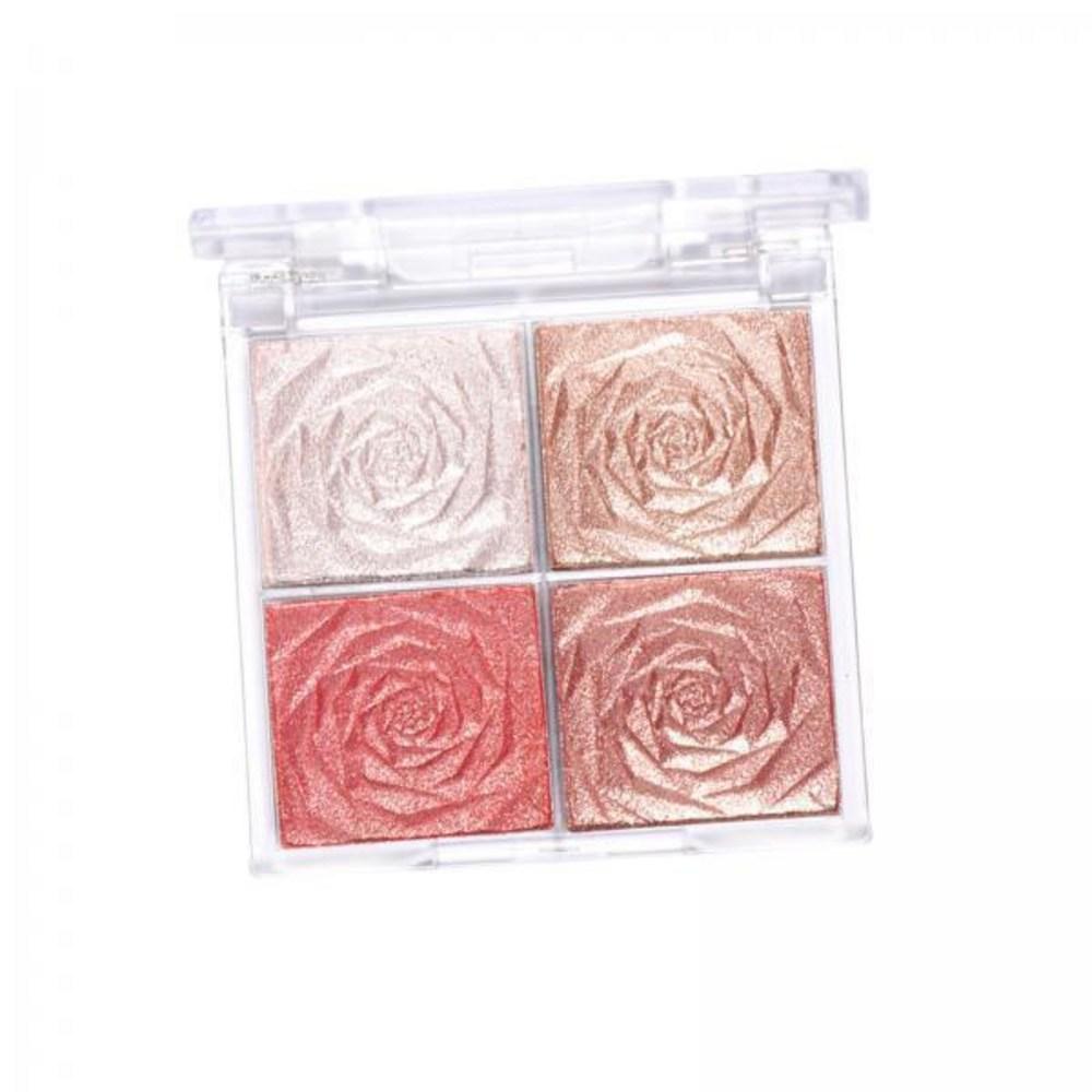 Палитра теней для век GHSHOP Highlighter, 5 предметов, высокопигментированная, Professional Smooth Girl Style A, 6,8 см x 6,8 см x 1,3 см, в жидком состоянии