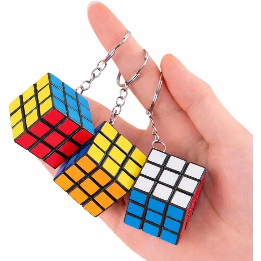 2-20 шт. Мини-креативный кубик Рубика 3x3x3 Брелок для снятия стресса Сувенир для вечеринки Для взрослых Офис Случайный цвет