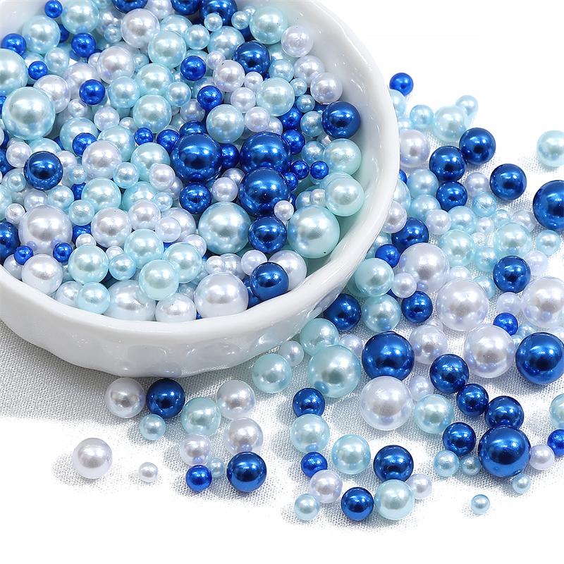 200 шт., 3-8 мм, цветные бусины из АБС-пластика, круглые искусственные жемчужные бусины для самостоятельного изготовления ювелирных изделий, украшения дома, художественный искусственный жемчуг для наполнителей ваз