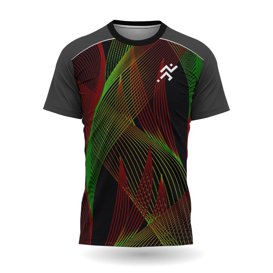 Мужская футболка для спорта на открытом воздухе, футболки для бега с забавным градиентным принтом, быстросохнущий топ с короткими рукавами, летние повседневные свободные футболки с круглым вырезом