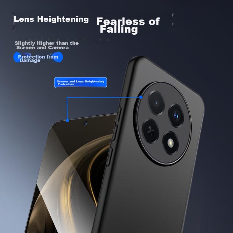 Skin-Like | Anti-FingerprintCase for Huawei Enjoy 70 Pro, for 70 Pro, Shockproof Protective, Frosted Full Coverage Soft Phone Case, Black
