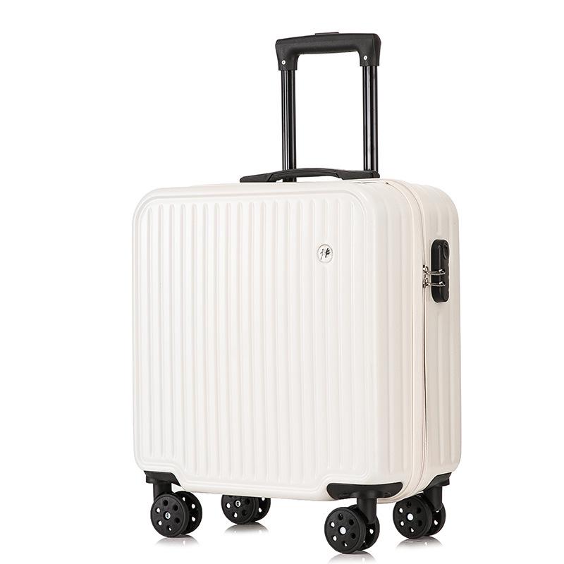 18-inch Lightweight Carry-on Trolley Suitcase with Zipper Lock for Men, Women, and Students
