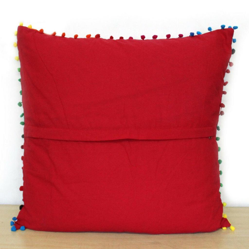 Red Gold Ombre Print Cotton Cushion Cover, Sofa Pillow Cases, Decorative Cushion Cover