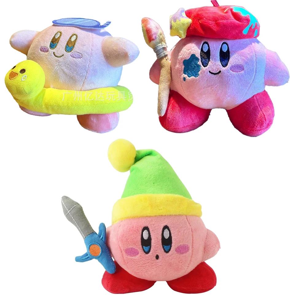 10-20cm Anime Star Kirby Plush Toys Soft Stuffed Animal Doll Fluffy Pink Plush Doll Pillow Decoration Toys for Children's Gift
