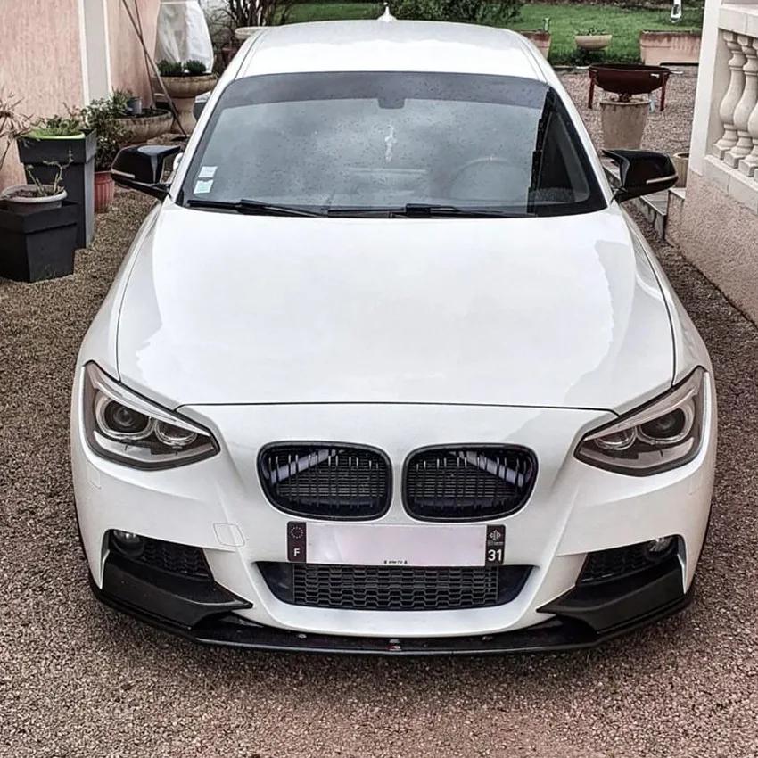 Front Bumper Splitter For BMW 1 Series 2012 To 2014 F20 F21 M Sport Style Canard Cover Trim Lip Spoiler Gloss Black Body Kit