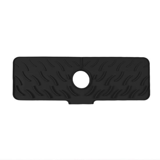 Силиконовый коврик для раковины Быстросохнущий коврик Защита от брызг на кран Водосборник Коврик против брызг для кухни ванной