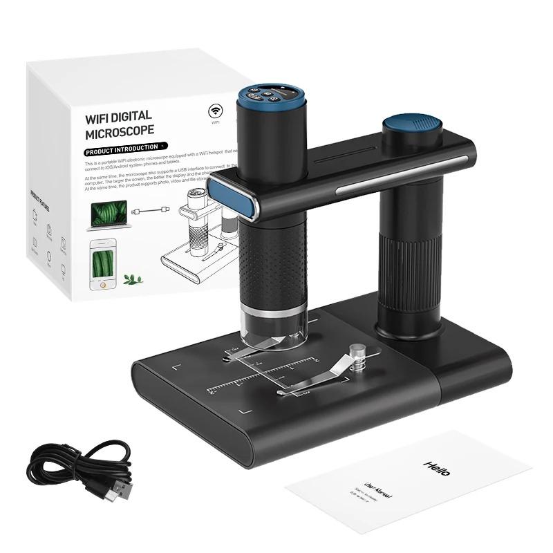 Цифровой WiFi-микроскоп 1000X, портативная USB HD-камера для осмотра, увеличение 1000X, портативный/на подставке, USB-зарядка, телефонная лупа
