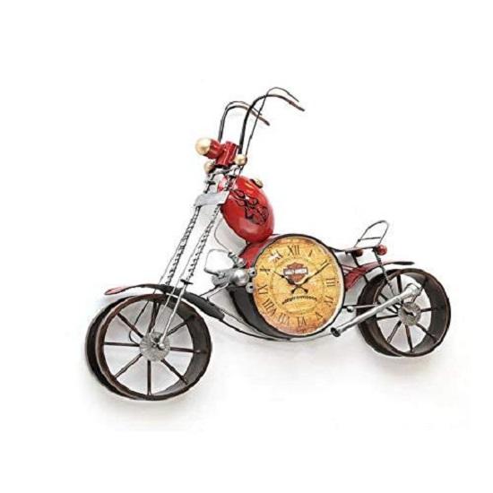 Bullet Bike Design Metal Clock (32 X 8 X 35 Inch, Red)