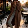 Women Long Cardigan Sweater Coat Open Front Mid-length Knitting Coat with Pockets Fall Winter Outwear
