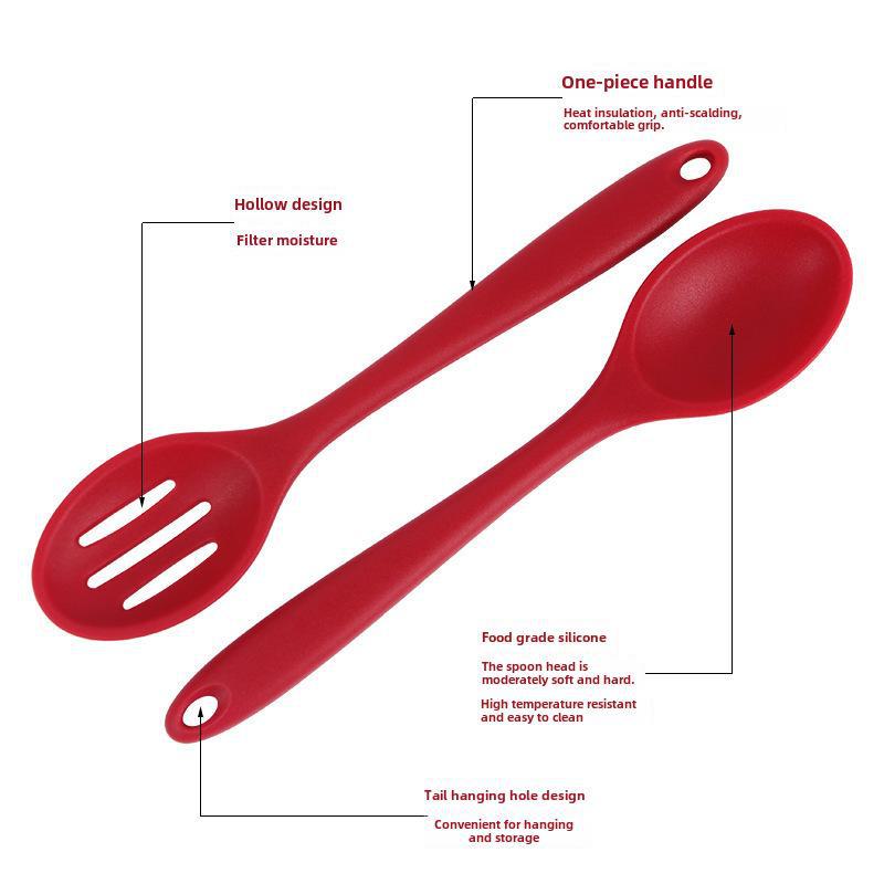 Силиконовый дуршлаг Cross-Border с полным покрытием и детская ложка для смешивания салата