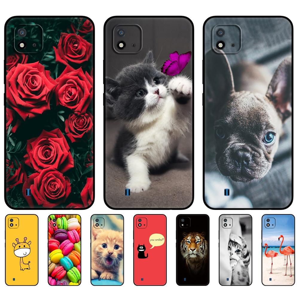 Силиконовый чехол для Realme C20, чехол для телефона OPPO RealmeC20 C 20, 6,5 дюйма, чехол-бампер, мягкий черный чехол из ТПУ