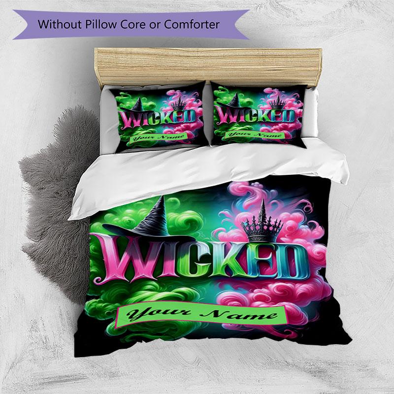 3PC Custom Name Fantasy Adventure Bedding Set Printed Bedding Set Duvet Cover Closure Includes 1 Duvet Cover & 283 Pillowcases for Bedroom