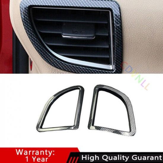 For Toyota Corolla 2014-2016 Carbon Fiber L&R AC Air Outlet Vent Cover Trim 4PCS