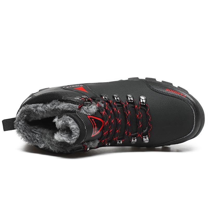 Men's Winter PU Shoes Warm High-top Men Winter Shoes Big Size39-47