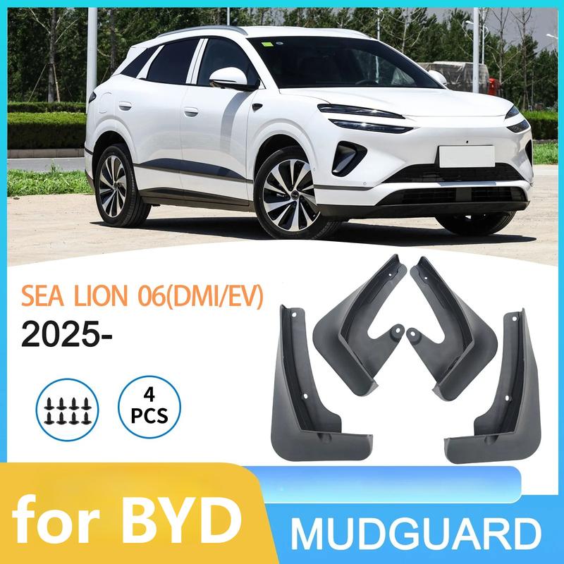 4pcs Mudguards For BYD Seal U Sealion 6 DM-i EV PHEV 2025 Mud Flaps Splash Guards Fender Dirt Protection Winter Sediment
