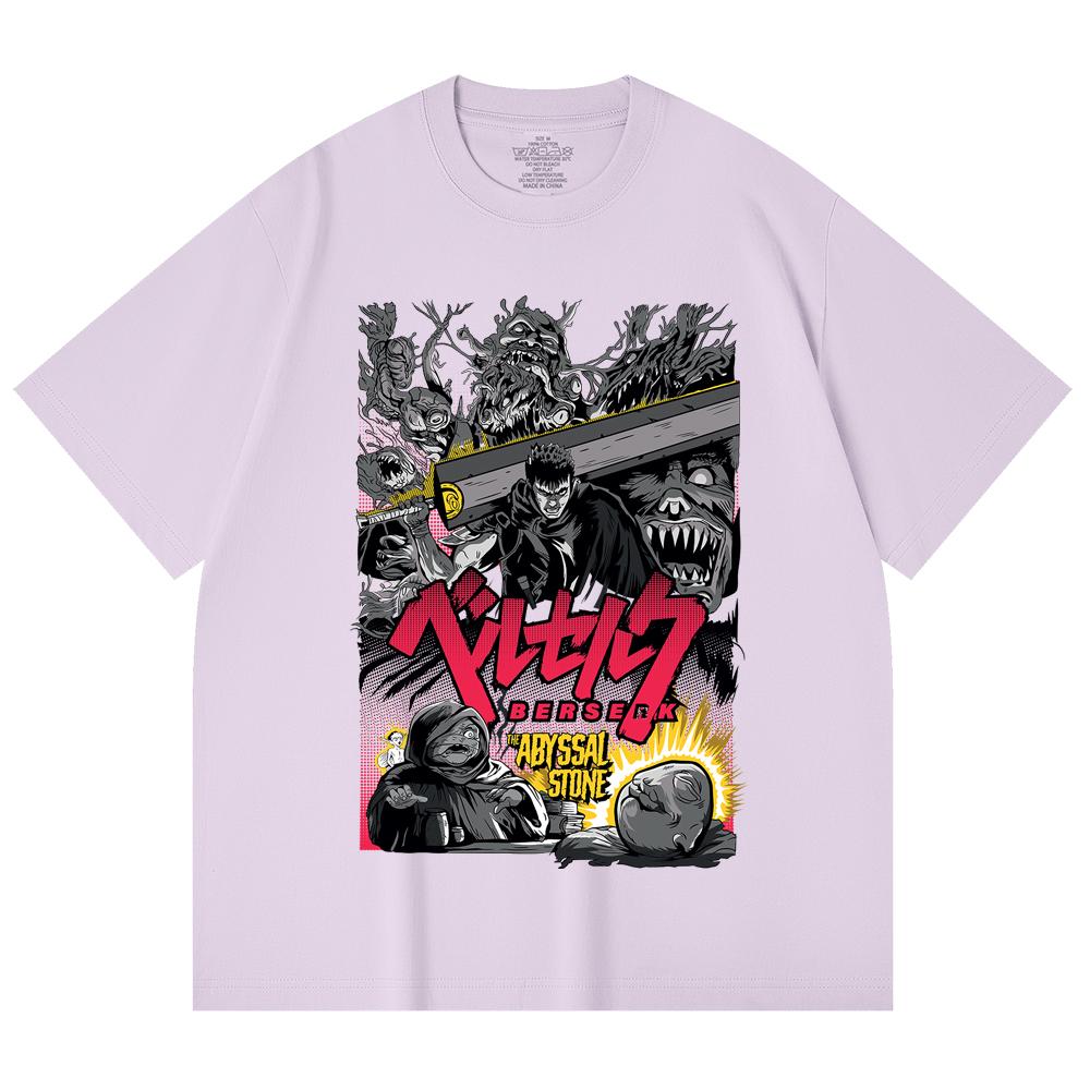 230 Gsm 100% Cotton Berserk V3 Abyssal Stone Print Unisex Heavy Cotton T Shirt