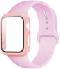 Для ремешков Apple Watch 46 мм 44 мм 41 мм 40 мм 45 мм 42 мм Силиконовый браслет correas iwatch Серия 10 9 8 7 6 SE 3 11 Стекло+Чехол+Ремешок